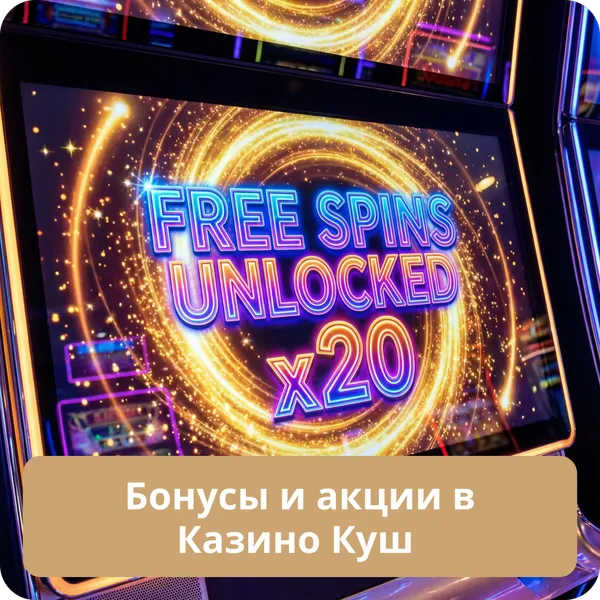 Бонусы и акции в Казино Куш